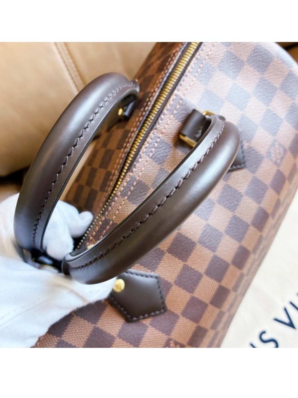 Microchip Louis Vuitton Classic Speedy 30 Damier Ebene Bag New Model - Picture 8 of 16